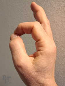 Bild: Daumen zum Zeigefinger, ein Mudra